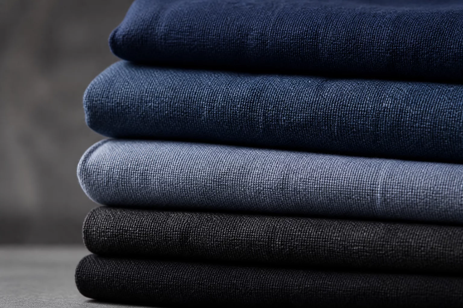 Close-up view of woven fabric and textile inspection